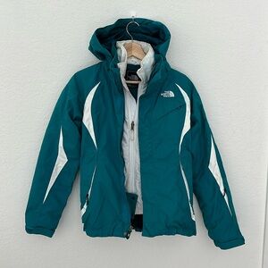 The North Face Double Layered Snow Jacket With Inside Puffer